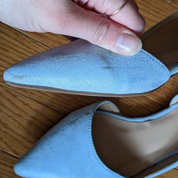 GC Women's Blue Suede Flats Size 7.5 - Picture 2 of 3